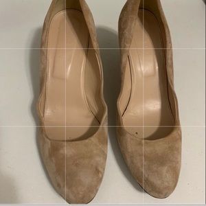 J. Crew Beige Suede Wedge Heel